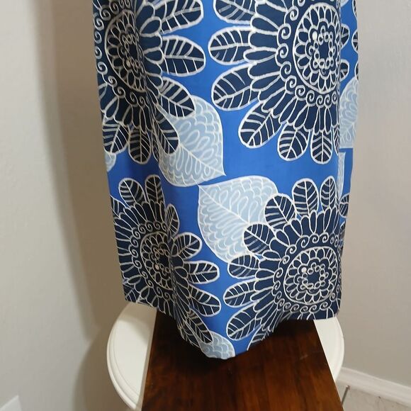 Tory Burch Blue Sheath Midi Dress Size 12 - Picture 8 of 14